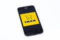 Kouvola, Finland - 23 January 2020: Ikea app logo on the screen of smartphone Asus Royalty Free Stock Photo