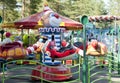 Kouvola, Finland 1 July 2015 - Ride Jummi Jammi in motion in amusement park Tykkimaki Royalty Free Stock Photo