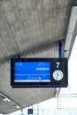 Screens display the departure time of trains in Kouvola railway station
