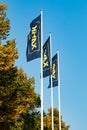 Kouvola, Finland - 27 September 2020: Flags of South-Eastern Finland University of Applied Sciences Xamk