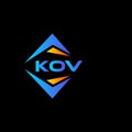 KOV abstract technology logo design on Black background. KOV creative initials letter logo concept Royalty Free Stock Photo