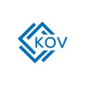 KOV letter logo design on white background. KOV creative circle letter logo concept. KOV letter design.KOV letter logo design on Royalty Free Stock Photo