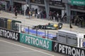 Kovalainen exits pitlane at Malaysian F1 Royalty Free Stock Photo