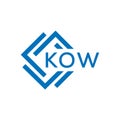 KOW letter logo design on white background. KOW creative circle letter logo concept gn