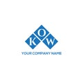 KOW letter logo design on WHITE background. KOW creative initials letter logo concept.