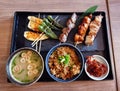 Kowloon Tuen Mun Hong Kong Japanese Cuisine Restaurant To Autumn Izakaya Bar Japan Pub Grilled Meat Rice Meal Miso Soup Octopus
