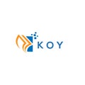 KOY credit repair accounting logo design on white background. KOY creative initials Growth graph letter logo concept. KOY business