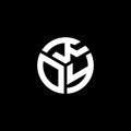 KOY letter logo design on black background. KOY creative initials letter logo concept. KOY letter design Royalty Free Stock Photo