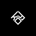 KOY letter logo design on black background. KOY creative initials letter logo concept. KOY letter design Royalty Free Stock Photo