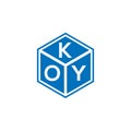 KOY letter logo design on black background. KOY creative initials letter logo concept. KOY letter design