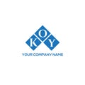 KOY letter logo design on WHITE background. KOY creative initials letter logo concept