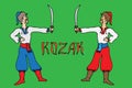 Kozak warrior. Ethnic soldier of Ukraine