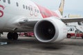 KOZHIKODE, INDIA 31- July, 2015. Air India Airbus aircraft in Kozhikode Airport as it is starting its engines for flight to Dubai