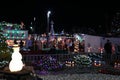 Koziar`s Christmas Village light show Royalty Free Stock Photo