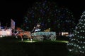 Koziar`s Christmas Village light show Royalty Free Stock Photo