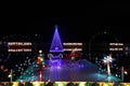 Koziar`s Christmas Village light show Royalty Free Stock Photo