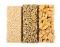 Kozinaki sesame, sunflower and peanut Royalty Free Stock Photo
