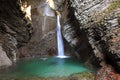 Kozjak waterfall, Kobarid, Slovenia Royalty Free Stock Photo