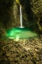 Kozjak waterfall ( Slap Kozjak), Kobarid, Slovenia. Royalty Free Stock Photo