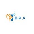 KPA credit repair accounting logo design on white background. KPA creative initials Growth graph letter logo concept. KPA business