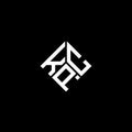 KPC letter logo design on black background. KPC creative initials letter logo concept. KPC letter design Royalty Free Stock Photo