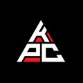 KPC triangle letter logo design with triangle shape. KPC triangle logo design monogram. KPC triangle vector logo template with red Royalty Free Stock Photo