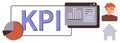 KPI Analysis with Data Visualization, User Profile, and Business Insights Tools Royalty Free Stock Photo
