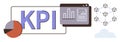 KPI Analysis with Pie Chart, Analytics Dashboard, and Cloud Integration Concepts Royalty Free Stock Photo