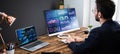KPI Business Analytics Data Dashboard. Analyst Royalty Free Stock Photo