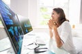 KPI Business Analytics Data Dashboard. Analyst Royalty Free Stock Photo