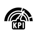 kpi business management glyph icon vector illustration Royalty Free Stock Photo