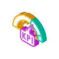 kpi business management isometric icon vector illustration Royalty Free Stock Photo