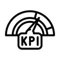 kpi business management line icon vector illustration Royalty Free Stock Photo