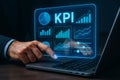 Kpi charts graphs data analysis business intelligence dashboard analytics performance metrics reporting indicators Royalty Free Stock Photo