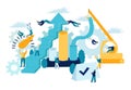 KPI concept, evaluation, optimization, strategy, checklist and measurement. Key Performance Indicatorsusing Business