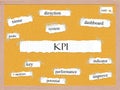 KPI Corkboard Word Concept