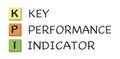 KPI initials in colored 3d cubes with meaning
