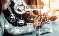 KPI Key Performance Indicator for Business Concept uds