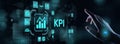 KPI - Key performance indicator. Business and industrial analysis. Internet and technology concept on virtual screen Royalty Free Stock Photo