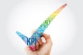 KPI - Key Performance Indicator check mark word cloud Royalty Free Stock Photo
