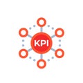 KPI Key Performance Indicator, vector icon Royalty Free Stock Photo