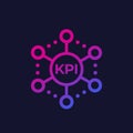 KPI Key Performance Indicator, vector icon design Royalty Free Stock Photo