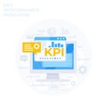 KPI, Key Performance Indicator vector illustration Royalty Free Stock Photo