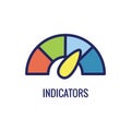 KPI - Key Performance Indicators Icon w Various Colors Royalty Free Stock Photo