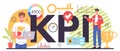 KPI typographic header. Employee evaluation, testing form and report, worker Royalty Free Stock Photo