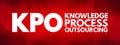 KPO - Knowledge Process Outsourcing acronym Royalty Free Stock Photo