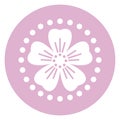 Hibiscus Flower Icon Royalty Free Stock Photo