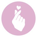 Korean Finger Heart Icon