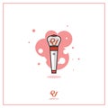 Red Velvet K-POP Group Light Stick Flat Icon