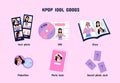 Kpop idol goods vector set